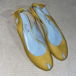 Tracy Reese Women’s Dressy Flats Size 38 U.S. 7 M Yellow Leather Going Out Party